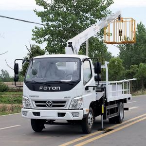 Grue télescopique montée sur camion Foton 4x2 de 3,2 tonnes, grue mobile de 4 tonnes avec benne à vendre - Product Image 6