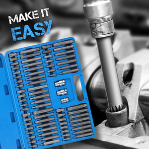 Juego de Llaves de Tubo Torx Xi Meng de 75 Piezas, con Punta Hexagonal de 1/4 de Pulgada, Acabado en Óxido Negro, Kit de Herramientas para Reparación Automotriz - Product Image 3