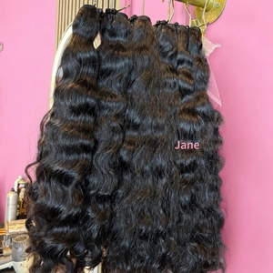 Venta al por mayor de cabello indio con cutícula alineada, 100% humano natural, extensiones de cabello virgen crudo birmano rizado y liso, cabello vietnamita. - Product Image 1
