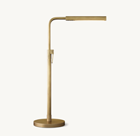 Lampe de table de pharmacie moderne en laiton massif réglable, bras flexible, base simple pour ampoule E26, LED pour lampe de bureau, chambre, bureau