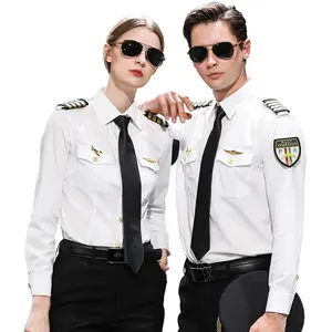 Uniforme de piloto stewardess para avião do capitão