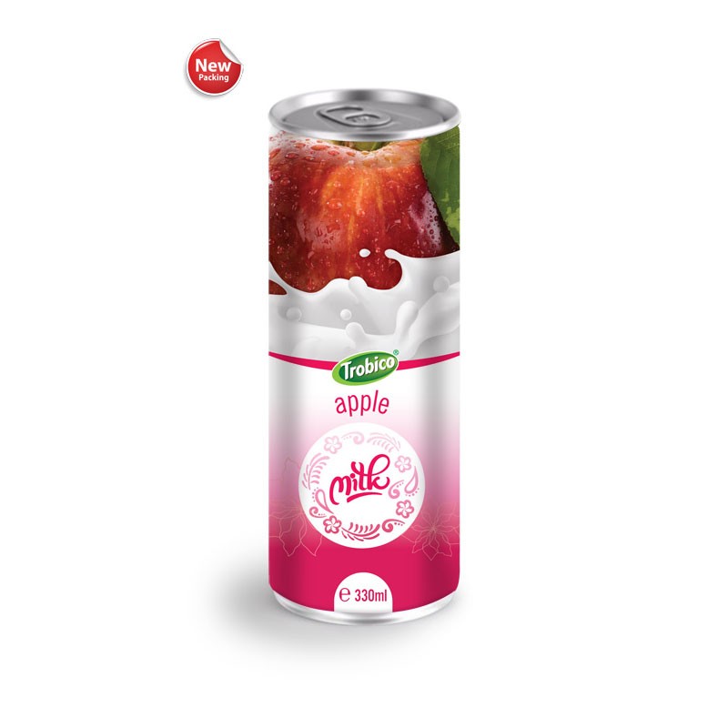 Вьетнамский производитель, 330 мл, гладкая алюминиевая банка, молочный напиток с яблоком
