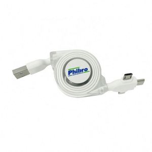 Cable USB Retráctil 3 en 1 Multifuncional de Carga Rápida con Material Plástico y Opciones de Longitud Personalizada - Product Image 3