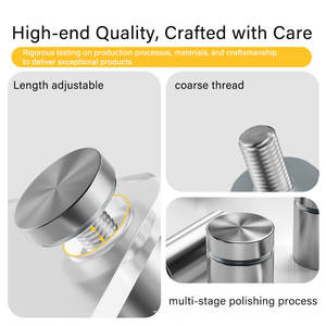 الفولاذ المقاوم للصدأ الاكريليك المواجهة علامات الإعلان الزجاج فاصل espaciador دي aluminio الخيوط الحائط الزجاج المواجهة - Product Image 2