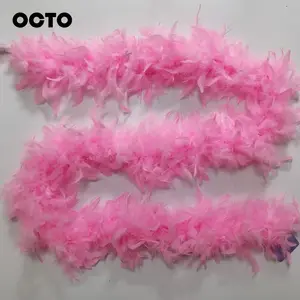 Natural Feather Boa Decorations For Party Festival Carnival Events 38g 60g 80g Dyed Turkey Feather Boa