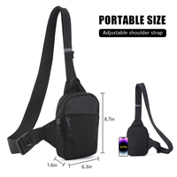 Sac de poitrine unisexe en nylon pour le sport et les loisirs, petit sac à dos, sac messager, sac banane pour téléphone portable, sacoche tendance
