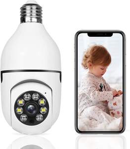 Caméra <span class=keywords><strong>IP</strong></span> PTZ 360° sans fil pour la maison, mini caméra numérique sans fil Wifi E27, caméra mini 5G sans fil Wifi 1080p HD, fabrication OEM, conforme aux normes RoHS et CE - Product Image 2