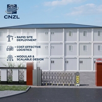 Conteneur en panneaux sandwich en acier robuste, emballé plat, pour bureaux portuaires, bâtiments et installations de stockage, résistant aux intempéries et à la poussière, facile à assembler