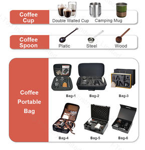 Kit de café 9-en-1 en stock kit de café kit d'accessoires de café portable avec fermeture éclair portable bagages - Product Image 5