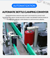 Machine d'étiquetage automatique portable pour bouteilles, technologie d'impression à jet d'encre avec moteur PLC, multi-tension (220/380/110V), multifonctionnelle