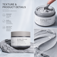 Masque Coréen ODM à l'Argile Volcanique 55g pour le Visage – Nettoyage Profond des Pores, Masque Minéral avec Acide Glycolique, Probiotiques et Collagène