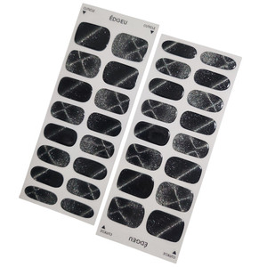 Autocollants pour ongles noirs en gel UV uréthane, auto-adhésifs, non toxiques, sans BPA, emballage en vrac - Product Image 3