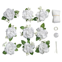 Fleurs personnalisées Corsage de fleurs artificielles pour la décoration de voiture Guirlande de fleurs automatique mariée marié noël nouvel an événement