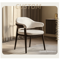 Chaises de salle à manger rembourrées en bois massif meubles d'hôtel en gros design moderne personnalisé en vente