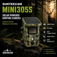Caméra de sécurité solaire MINI305S CMOS 50MP, enregistrement 4K HD, étanche IP65, vision nocturne, détection de mouvement rapide 0,3s