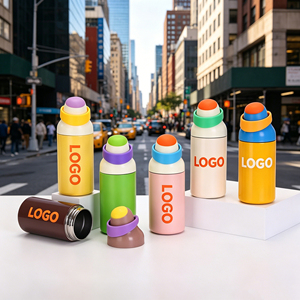 550ml 700ml Color Block Vacuum Insulated Water <b>Bottle</b> SUS316 Stainless Steel Leakproof Portable Travel <b>Thermos</b> Cup Custom Logo - Product Image 1