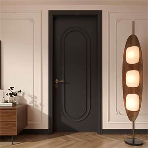 Puerta <span class=keywords><strong>de</strong></span> <span class=keywords><strong>Madera</strong></span> <span class=keywords><strong>de</strong></span> Estilo Francés Delicado, Verde, Indeformable, Insonorizada, con Acabado Glaseado, Protección Contra el Polvo, Gran Venta - Product Image 5