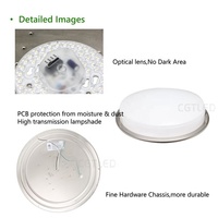 Top vente 90-130 vac Triac Dim 10 pouces 12 pouces 16 pouces Led encastré rond montage plafonnier pour chambre salon