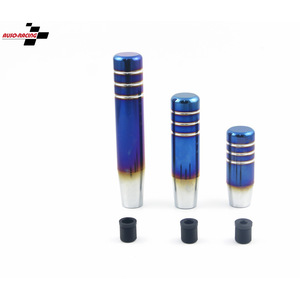 Auso-Racing Aluminum Gear <b>Shift</b> <b>Knob</b> 13Cm 9Cm 17.5Cm Universal Car Modification Blue Finish - Product Image 1