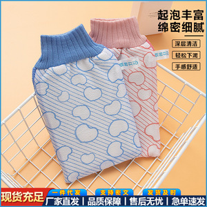 Guantes exfoliantes de rayón con cuerda larga para colgar, para baño y exfoliación corporal - Product Image 3