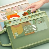 Classification du sujet Sac de rangement en nylon à double couche pour livres portables Sac de rangement en papier de test