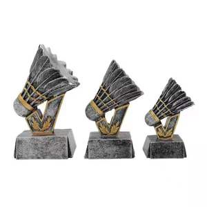 Trophée de Badminton en résine transparente bon marché pour la médaille du prix du Sport (Badminton) - Product Image 1