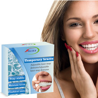 Nouveau produit : Appareil dentaire temporaire décoratif en silicone non poreux blanc, simulant des dents supérieures et inférieures, certifié ISO