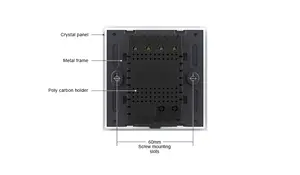 Livolo interruptor de painel, interruptor de painel de toque padrão 1gang, sensor de luz elétrica de parede, sem som, com luz de fundo