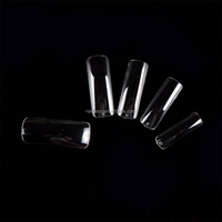 Faux ongles NADECO transparents, carrés, à couverture complète, pour nail art, 500 pièces