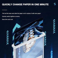 Boîte à lumière LED double face personnalisée A4/A5 rechargeable, panneau publicitaire et de menu de bureau avec batterie pour utilisation sur table