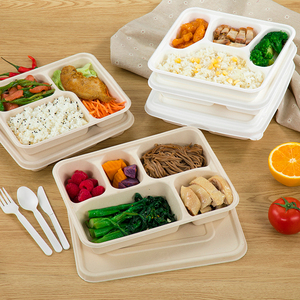 eco friendly takeout biodegradable food container bagasse food container