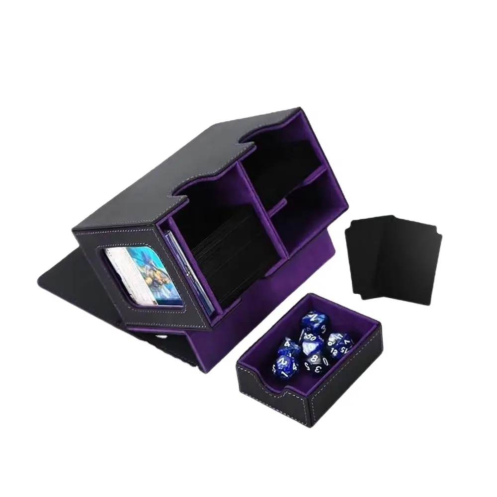 Alta Qualidade 160 + 3 "1Pu couro Mtg Caixa De Armazenamento Do Jogo Yu-Gi-Oh caixa Tcg Magic Party Custom Aard Jogo Deck caixa de janela