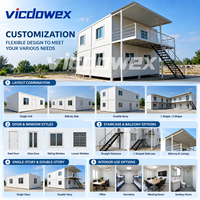 VICDOWEX Maison conteneur préfabriquée personnalisée pour camp de construction, bureau, entrepôt, logement pour travailleurs