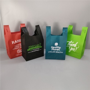 Ngành công nghiệp Trung Quốc bán buôn dệt Túi gấp tái sử dụng PP Tshirt bao bì sinh thái Tote mua sắm không dệt Vest Túi - Product Image 4