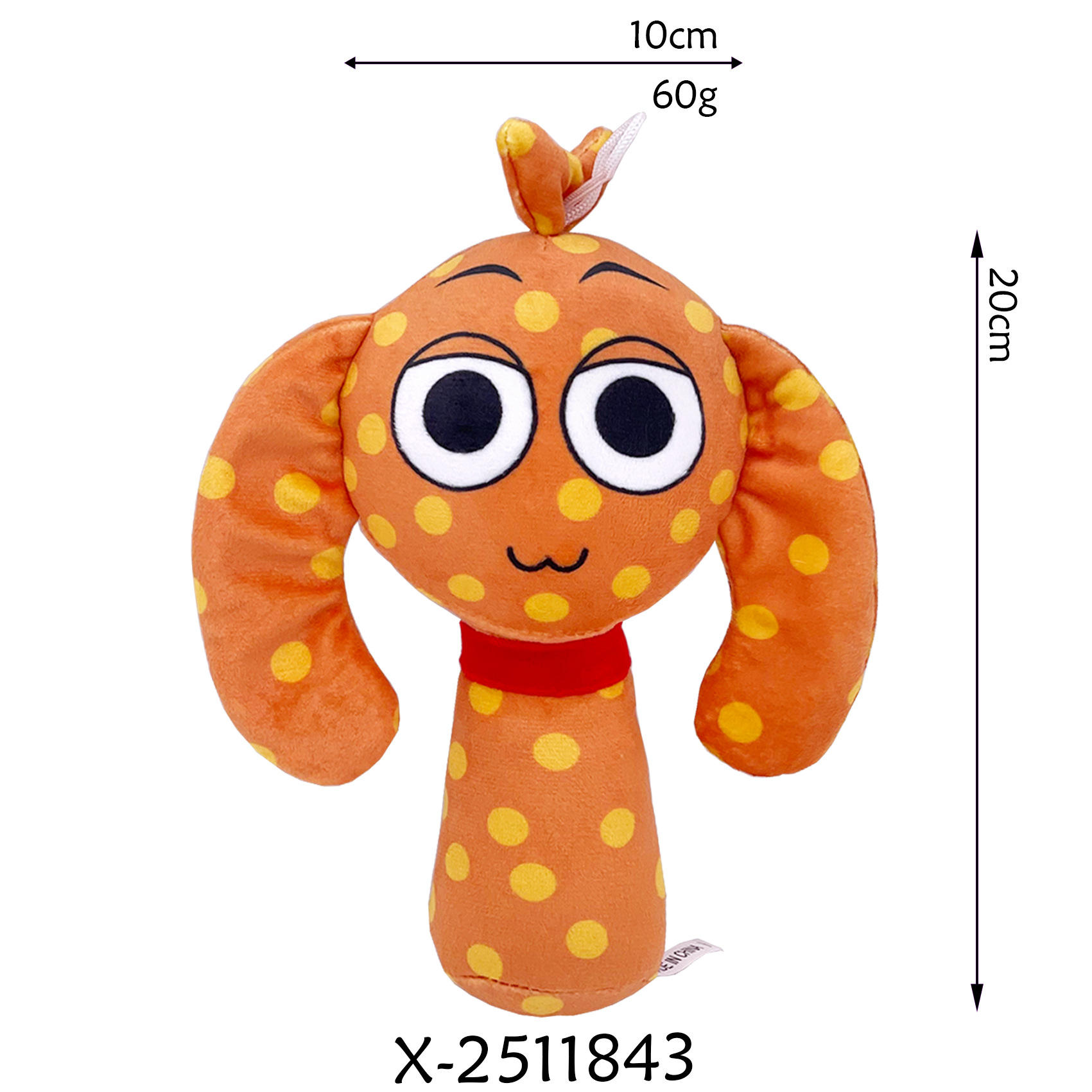 Perro polo naranja con lunares