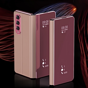 Étui de téléphone portable de luxe avec rabat miroir, coque en PC antichoc, support magnétique pour Z Fold6/Z Fold5/Z Fold4/Z Fold3 - Product Image 5
