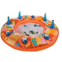Plateau de service gonflable en PVC pour salades et buffets, avec couleur et logo personnalisables, pour les installations d'amusement aquatique commerciales en extérieur