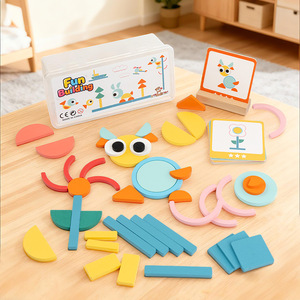 Nuevo Juguete Educativo Montessori <span class=keywords><strong>de</strong></span> Bloques <span class=keywords><strong>de</strong></span> Construcción Geométricos, Divertido y Creativo, para Interacción entre Padres e Hijos - Product Image 2