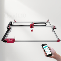 Machine de gravure laser professionnelle LUNYEE entièrement métallique 10W 1M avec contrôle par application, découpeuse laser pour le bois
