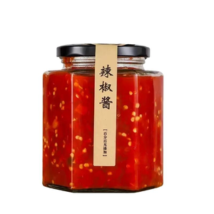 Fournisseur direct usine : Pots en verre hexagonaux avec couvercles hermétiques, 7 tailles, pour 500g de miel, sauce chili, sauce au bœuf, pâte <span class=keywords><strong>maison</strong></span>, sous-conditionnement - Product Image 4