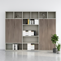 Grands meubles de rangement en bois pour bureau, étagères de classement verticales de luxe, ensemble de meubles modernes personnalisables avec plusieurs boîtes