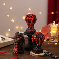 Lilin Tengkorak Halloween Beraroma, Lilin Pilar Buatan Tangan, Hiasan Kepala Tengkorak, Dekorasi Meja, Horor Seram, Pesta Rumah, Hadiah Gotik