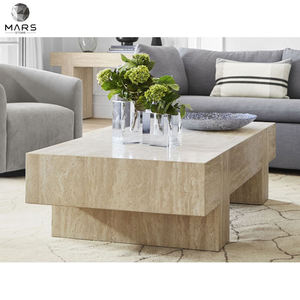 Thiết kế hiện đại màu vàng <span class=keywords><strong>travertine</strong></span> đồ nội thất Thổ Nhĩ Kỳ mài màu be <span class=keywords><strong>travertine</strong></span> bệ Bàn cà phê - Product Image 1