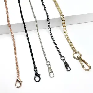 Wholesale thin chain handbag accessories shoulder strap metal iron copper aluminum hardware chain mobile phone case crossbody