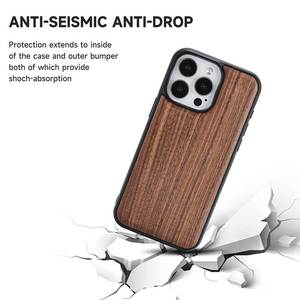 Fundas para Teléfono Móvil de Madera de Nogal, Cerezo y Bambú para <span class=keywords><strong>iPhone</strong></span> 17 16 15 14 13 12 11 Pro Max 16 Plus - Product Image 2