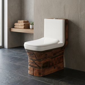 Inodoro de cerámica de una pieza Vistaar de alta calidad - Inodoro decorativo más vendido del fabricante indio, juego de inodoros para baño - Product Image 1