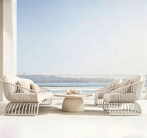 Luxury Modern Outdoor Furniture <b>Rattan</b> Garden Set for Patio Furniture Set Poolside Hotels Parks Restaurants Beaches-Durable - Product Image 1
