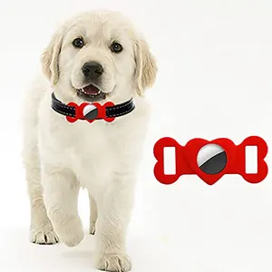 适用于Airtag钱包适用于苹果支架狗项圈皮革适用于宠物硅胶臂章儿童电影宠物跟踪器盒适用于airtag盒宠物