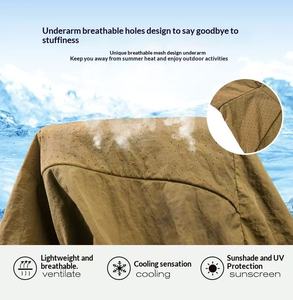 Ropa de Protección Solar Impermeable con Capucha de Seda de Hielo para Bebés y Niños Pequeños, Ligera, Personalizable con Logotipo, para Montañismo al Aire Libre - Product Image 2
