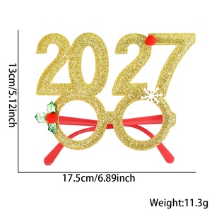 New 2027 Trending Product Christmas New Year Creative <b>Funny</b> <b>Glasses</b> Frame for Party and Photo Decorations - Product Image 6